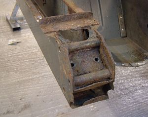 Rusty suspension mounting point