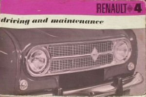 1968 handbook with showing front of Renault 4