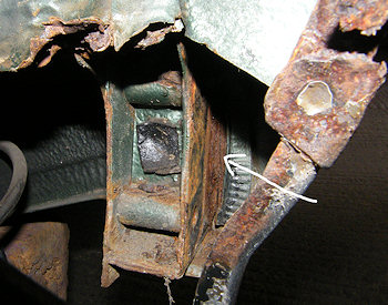 Rust hiding in rear suspension mount